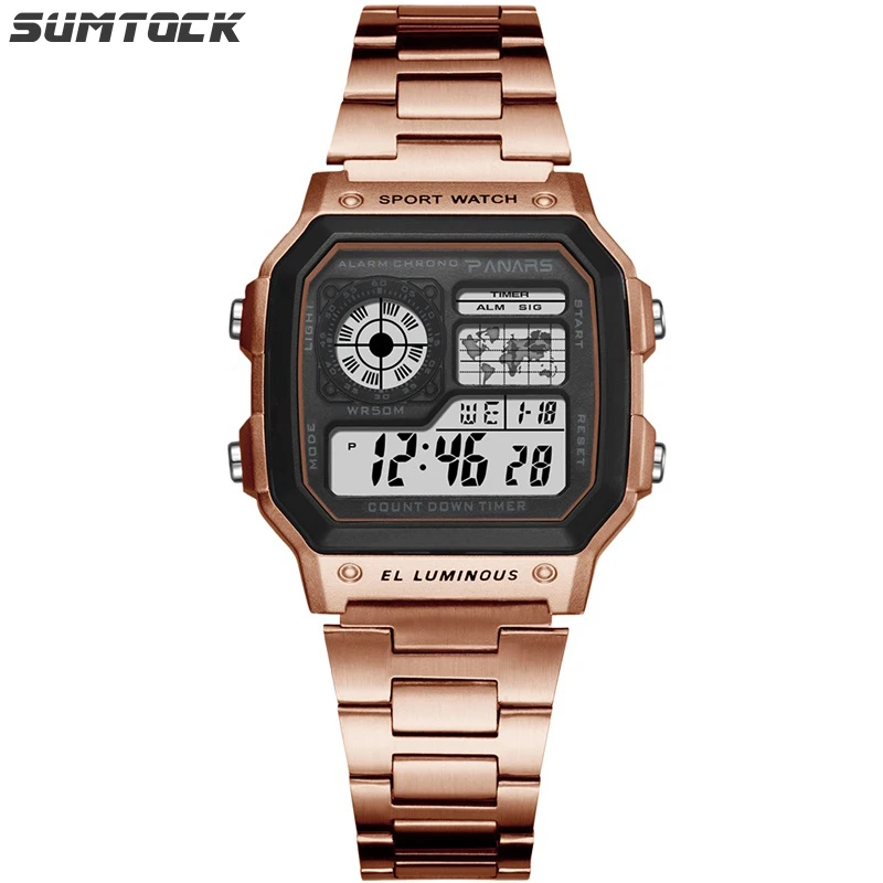 

Luxury Women Watch Retro Stainless Steel Band Rose Gold Alarm Repeater Date Week Waterproof Ladies 2019 New Wristwatch