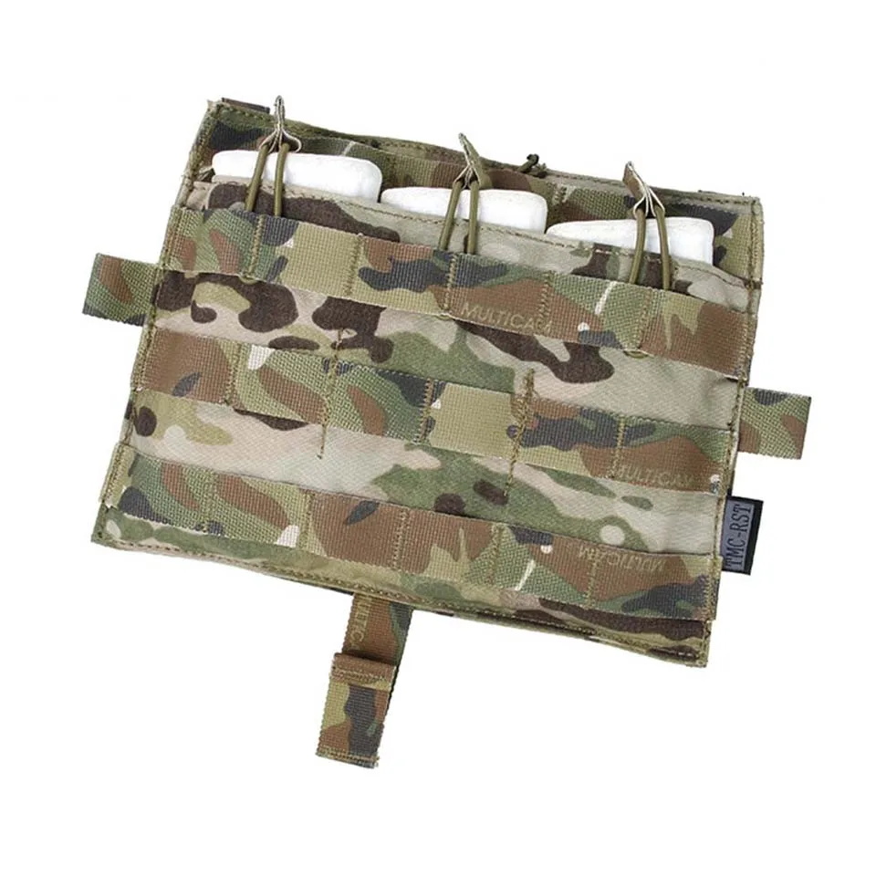 Multicam TMC MOLLE M4 тройной маг сумка Мультикам для тактических AVS JPC2.0 жилет Передняя панель для страйкбола охота - Цвет: Multicam