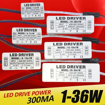 높은 품질 1W 7W 15W 18W 24W 36W 전원 공급 장치 정전류 전압 LED 드라이버 어댑터 변압기 스위치 LED 조명