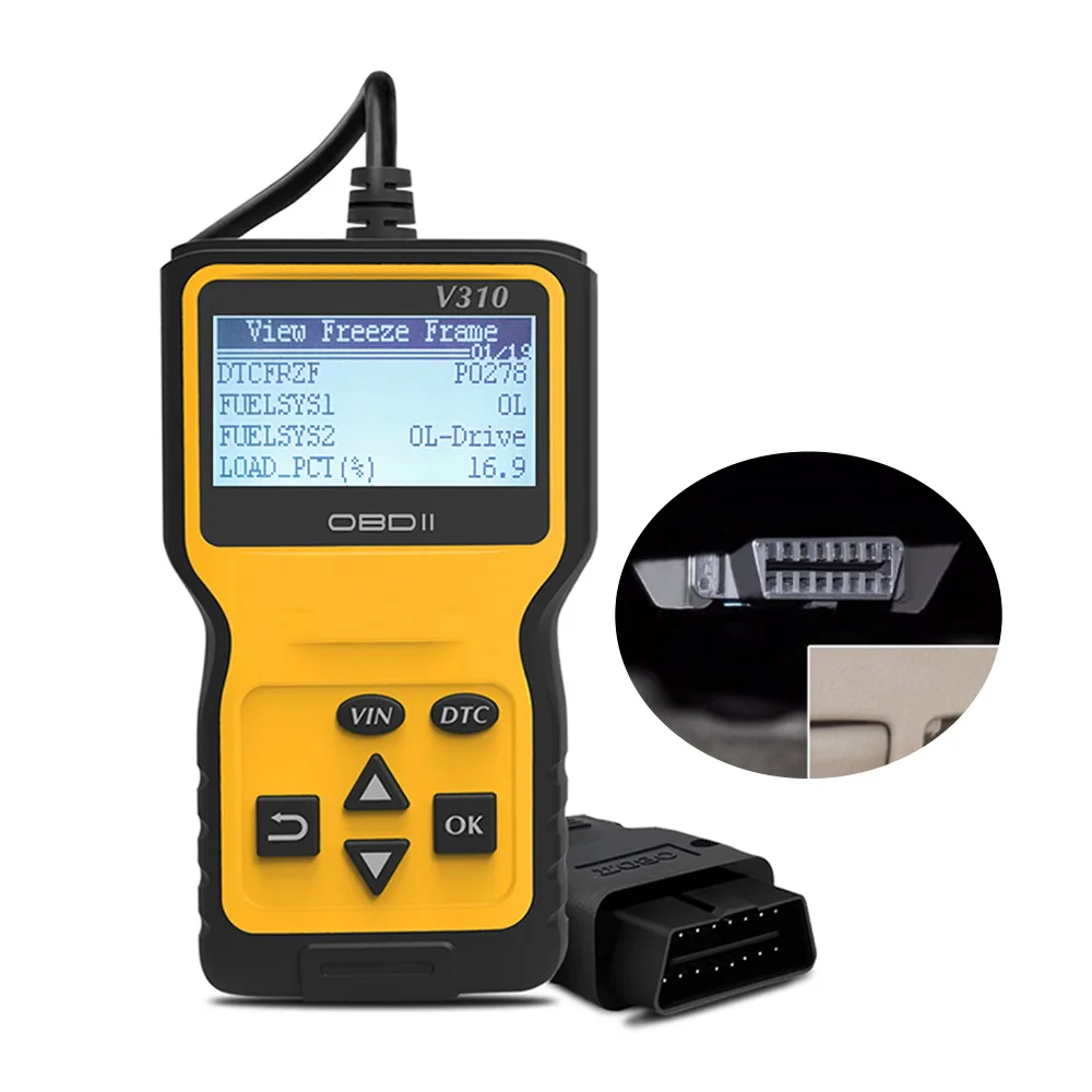 OBD OBDII сканер считыватель кодов автомобильный диагностический ошибок двигателя