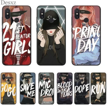 

Desxz Silicone Mobile Phone Case For Xiaomi Redmi GO 7 8 S2 4A 4X 5 5A Plus 6 6A k20 Pro Cover pepakomi Bts Perfect Shell