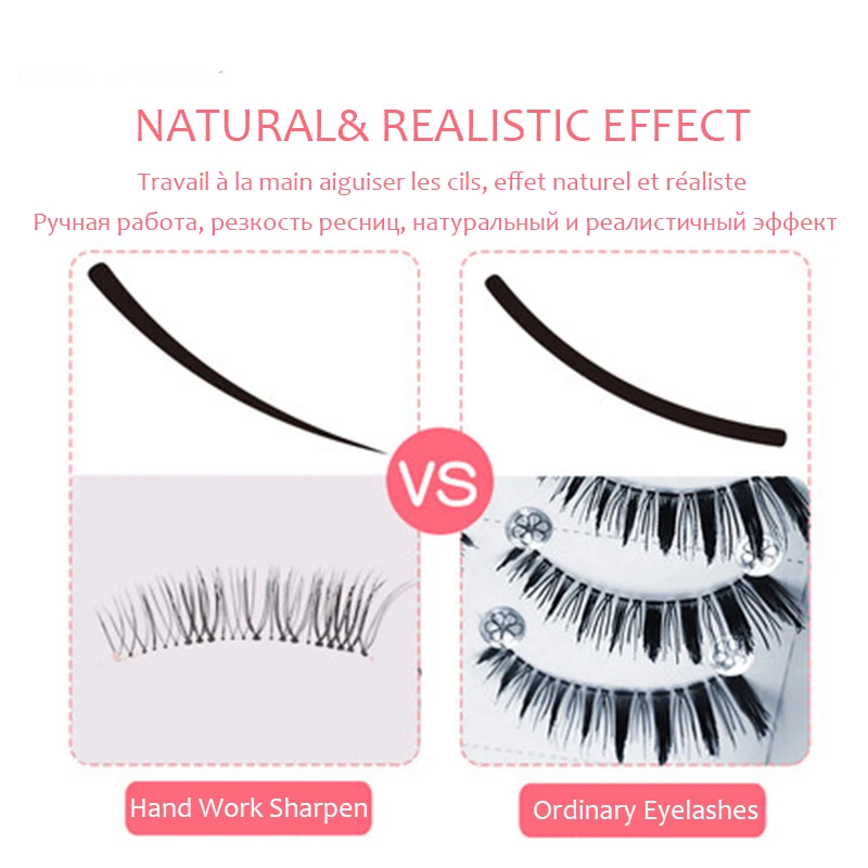 Zoreya Handmade Sharpen 3/5Pairs 3D False Mink Eyelashes Natural Thick Long Eye Lashes Wispy Makeup Beauty Extension Tools Zoreya Handmade Sharpen 3/5Pairs 3D False Mink Eyelashes Natural Thick Long Eye Lashes Wispy Makeup Beauty Extension Tools