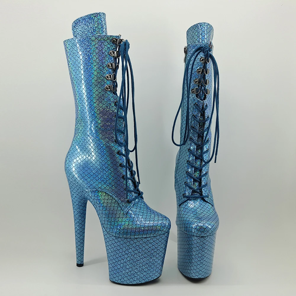 Leecabe/Женская обувь на платформе 20 см/8 дюймов; вечерние туфли для танцев на шесте из искусственной кожи