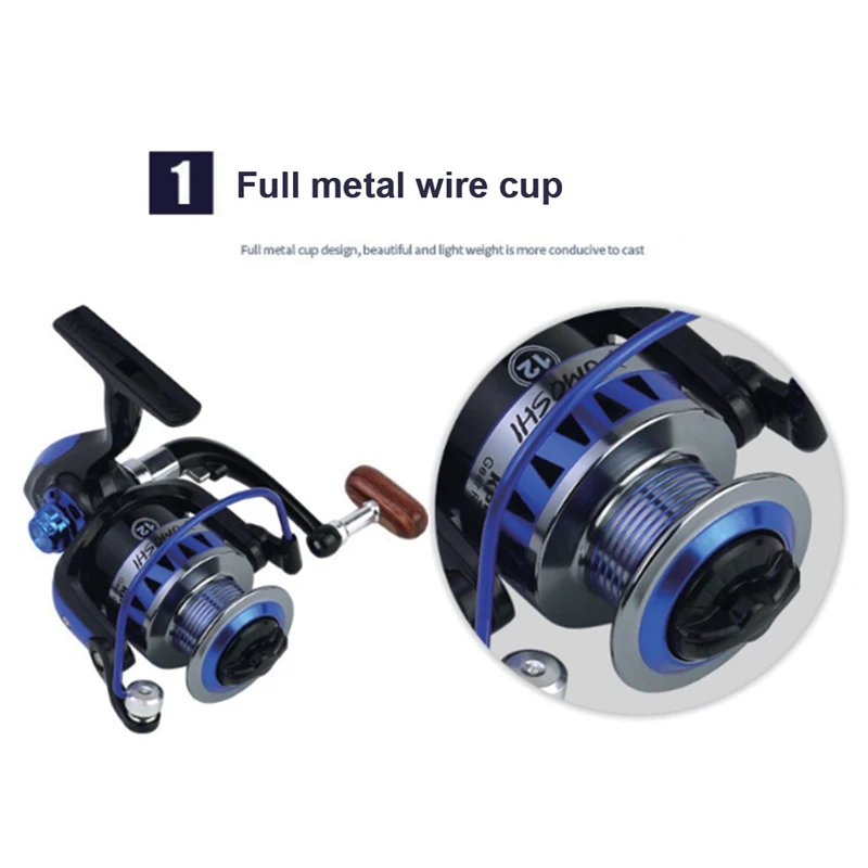 5.2:1 Fishing Reel Aluminum Alloy Durable Right-handed Left-handed Pre-Loading Spinning Wheel Supply Accessory