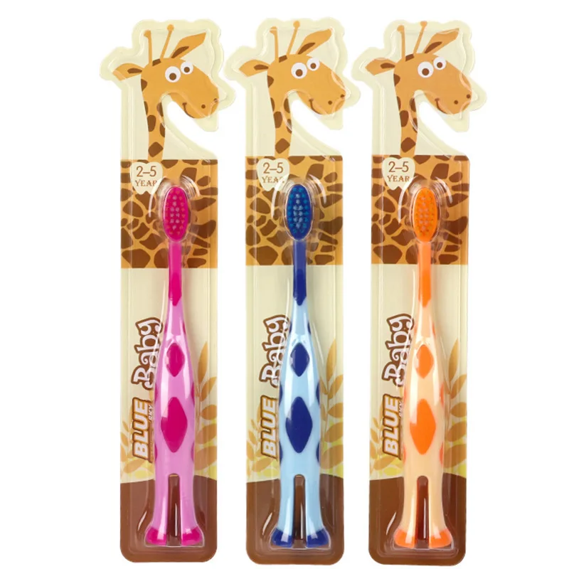 

Hot Selling Korean-style Giraffe CHILDREN'S Toothbrush 2-5-Year-Old Soft Hair Baby Cartoon Deer Toothbrush Manufacturers Wholesa