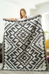Nordic одеяло с геометрическим узором гобелен в богемном стиле Стиль постельное белье диван наволочка Одеяло Декор путешествия пикника для
