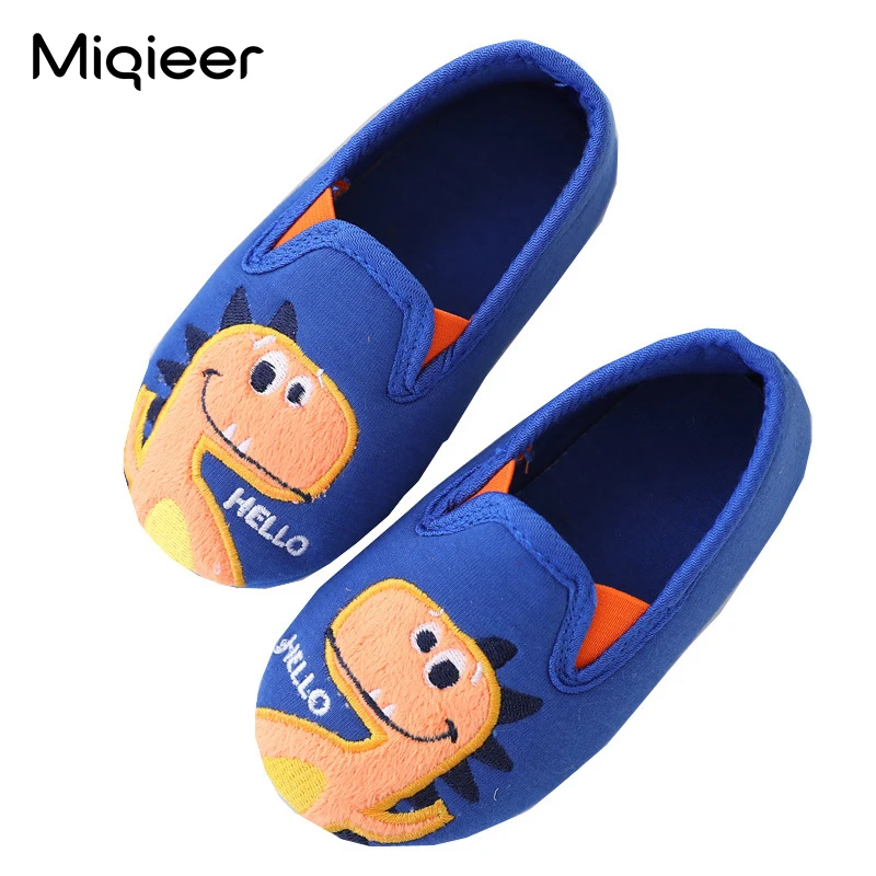 Warm Slippers Shoes Sock Anti-Slip Winter Cute Children Indoor Dinosaur Boys Floor Cotton-Fabric
