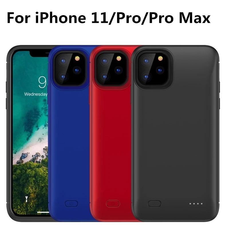 I11 чехол для зарядного устройства для iPhone 11 Pro Max чехол для Аккумулятора Внешний Аккумулятор Чехол для зарядки для iPhone зарядное устройство тонкий внешний чехол для задней панели