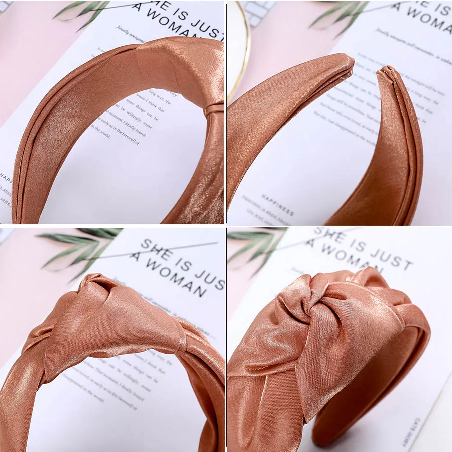 Haimeikang Fashion New Bezel Headdress Cross knotting Wide-brimmed Headband Autumn Winter Head Hoop Women Hair Accessories