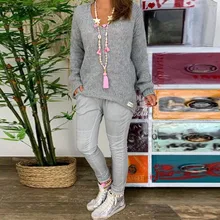 Женский свитер, модный, Звездный принт, вязаный жакет, v-образный вырез, кардиган для женщин, s, длинный рукав, свитер, свободный, Maglione, негабаритный, L911