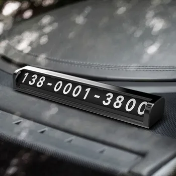 

2020 New Luminous Car Temporary Parking Card Sticker Car Air Freshener Auto Phone Number Card Plate Car Accessories