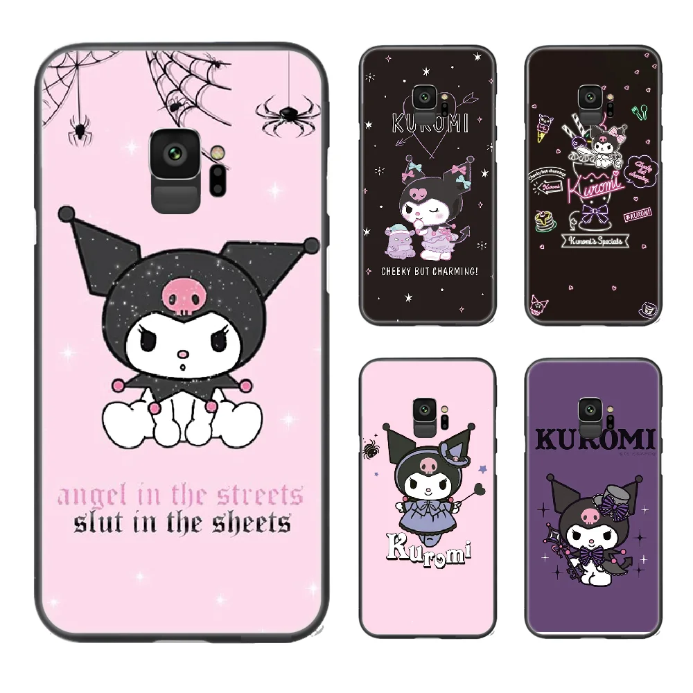 Kuromi Colorful Black Shell Silicone Phone Case For Samsung Galaxy
