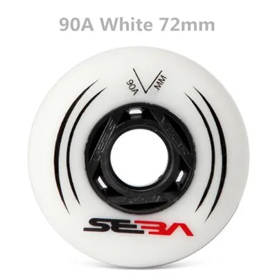 SEBA, подшипники для роликовых Инлайн коньков колеса 85A для слалом и 90A для раздвижные роликовые коньки колеса patines шины 4 шт./компл. 72 мм, 76 мм, 80 мм - Цвет: white 72mm 90A