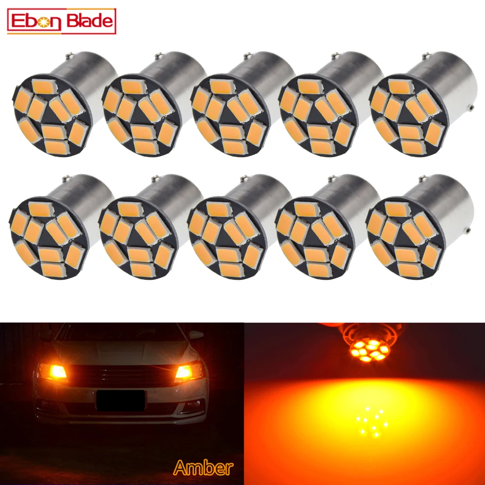 10PCS PY21W BA15S Amber//Orange Indicator Turn Signal Bayonet Car Light Bulbs
