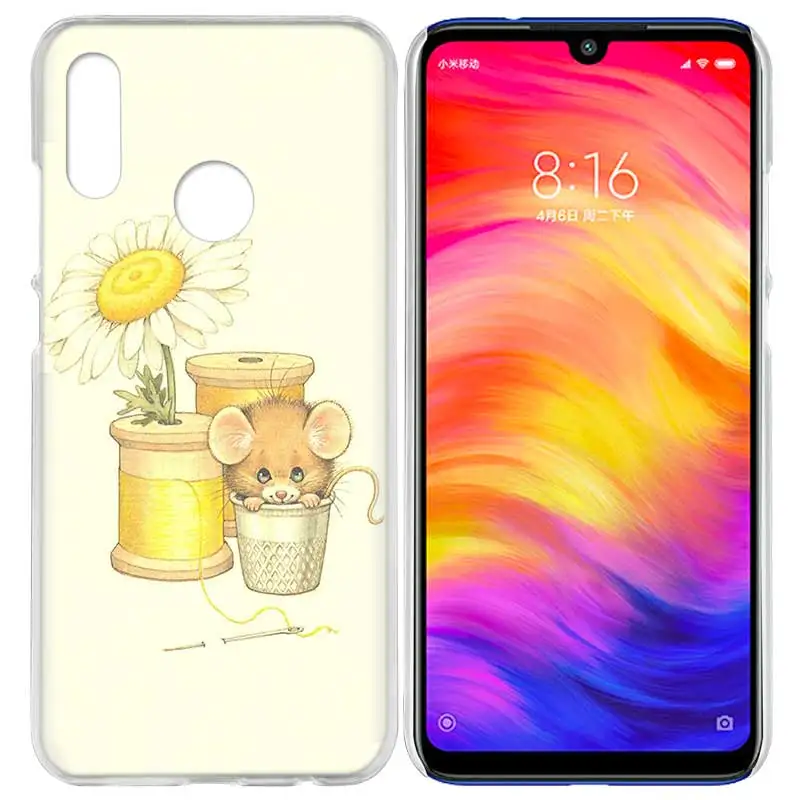 Чехол для Xiaomi Redmi Note 7 7A фотоаппаратов моментальной печати 7S 6 6A 5 Y3 K20 mi 8 до 9 лет CC9 CC9E A1 A2 A3 играть F1 Lite Pro Plus с изображением милых животных крыса