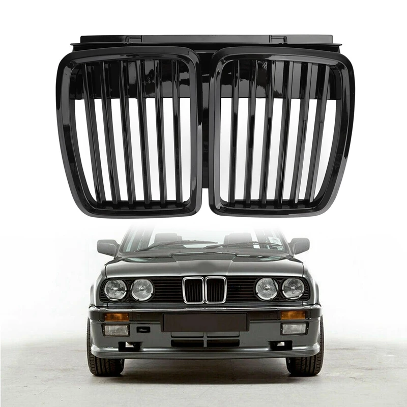 Решетка для радиатора BMW E30 передняя решетка 3 серии M3 1982-1994 (глянцевый черный) |