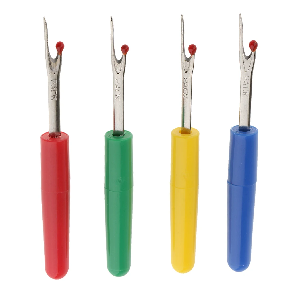 4pcs Steel Seam Ripper Sewing Notions Tool Accessories Cross Stitch Thread Cutter Unpicker Button Hole Cutter Stitch Unpicker 