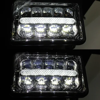

2pcs X Hot Sale 4x6 LED Sealed Beam High/Low With DRL parking Light Replacement Headlights