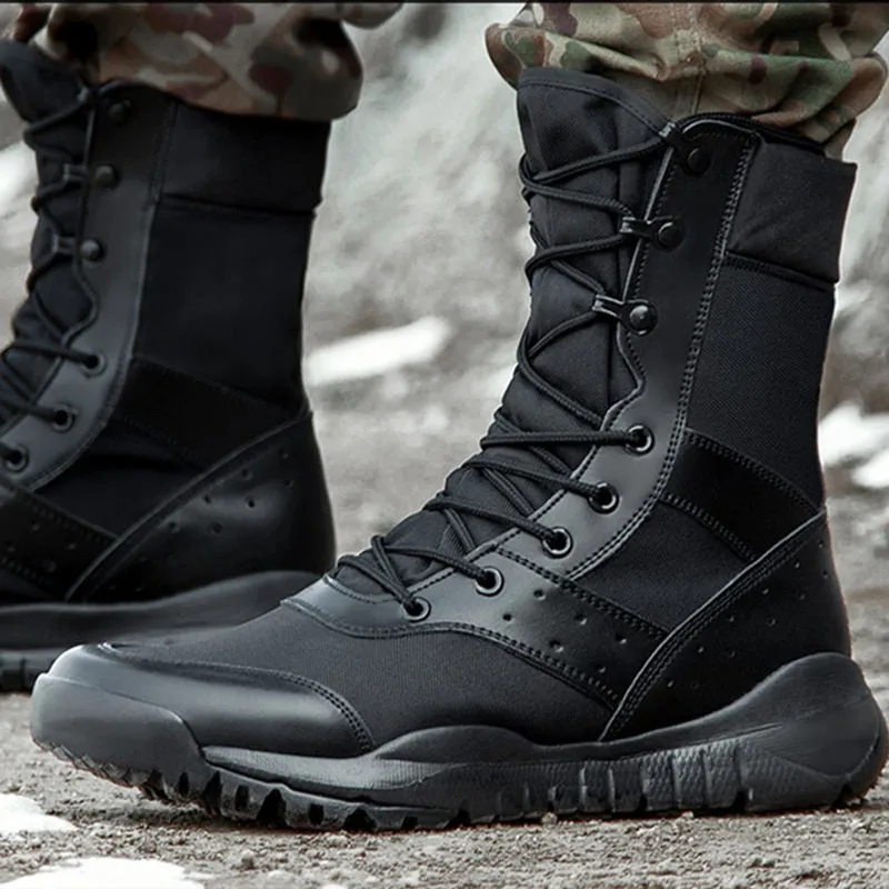 Летняя уличная походная обувь для кемпинга мужские сверхлегкие тактические армейские ботинки больших размеров мужские и женские высокие ботинки