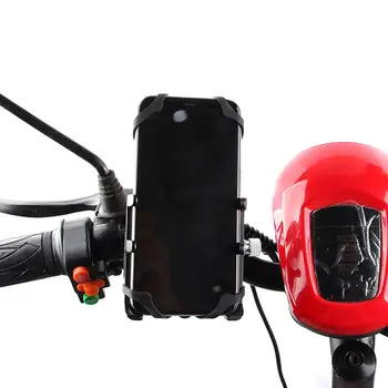 

Bike Phone Holder Aluminum USB Rechargeable Motorcycle Electric Bike Anti-shock Mount Support GPS Fork For XiaoMi M365