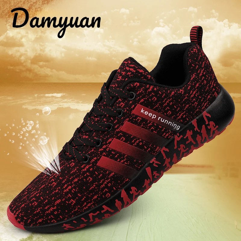 

Damyuan 2019 New Fashion Men Shoes Women Plus Size 46 Comfortables Breathable Non-leather Casual Lightweight Mens printed shoes