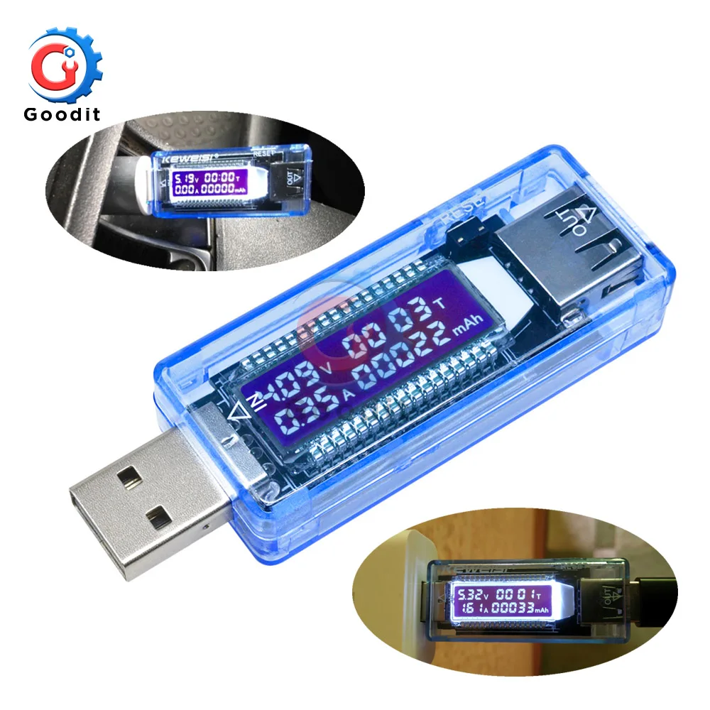 USB тестер цифровой вольтметр постоянного тока амперметр измеритель напряжения