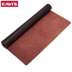KAVIS Large Office Computer Desk Mat Modern Table Keyboard Mouse Pad Cowhide Leather Laptop Desk Mat Gamer Mousepad Mat Vintage