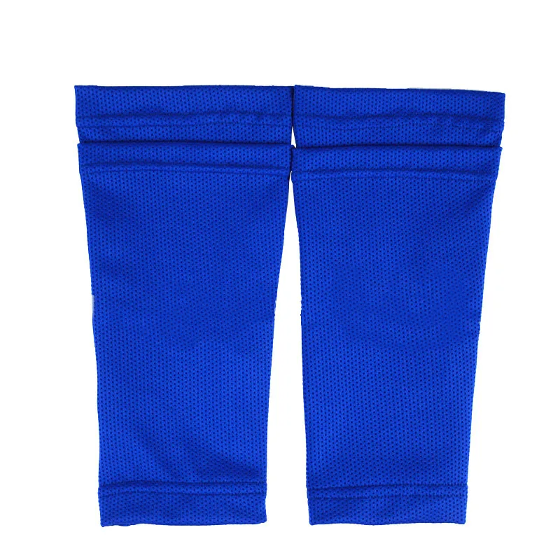 Blue K8356 футбольные дышащие защитные носки футбольные эластичные защитные щитки носки наколенник Поддержка голени защита Спортивная безопасность - Цвет: Blue