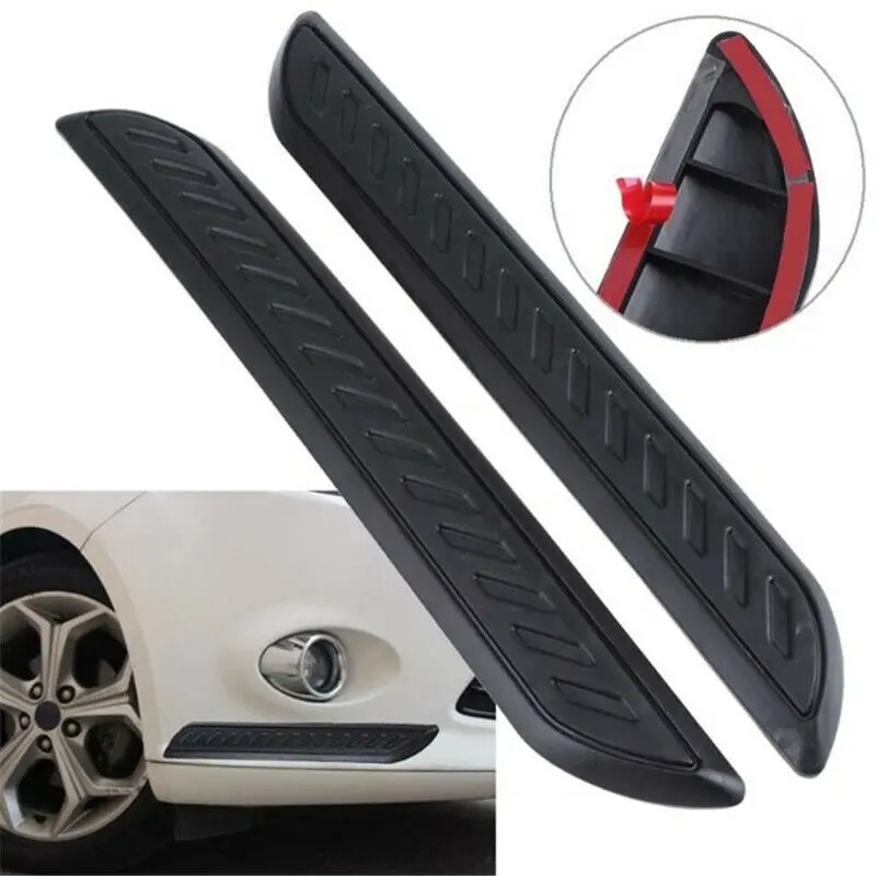 Протектор бампера полосы аксессуары 1 пара автомобиля Exteriors углеродного волокна черный резиновый