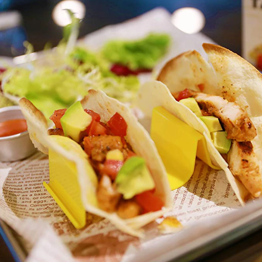 Красочные пластиковые Taco оболочки держатель Taco стенд пластины протектор Еда Держатель кухонные продукты стойка для блинов подставки