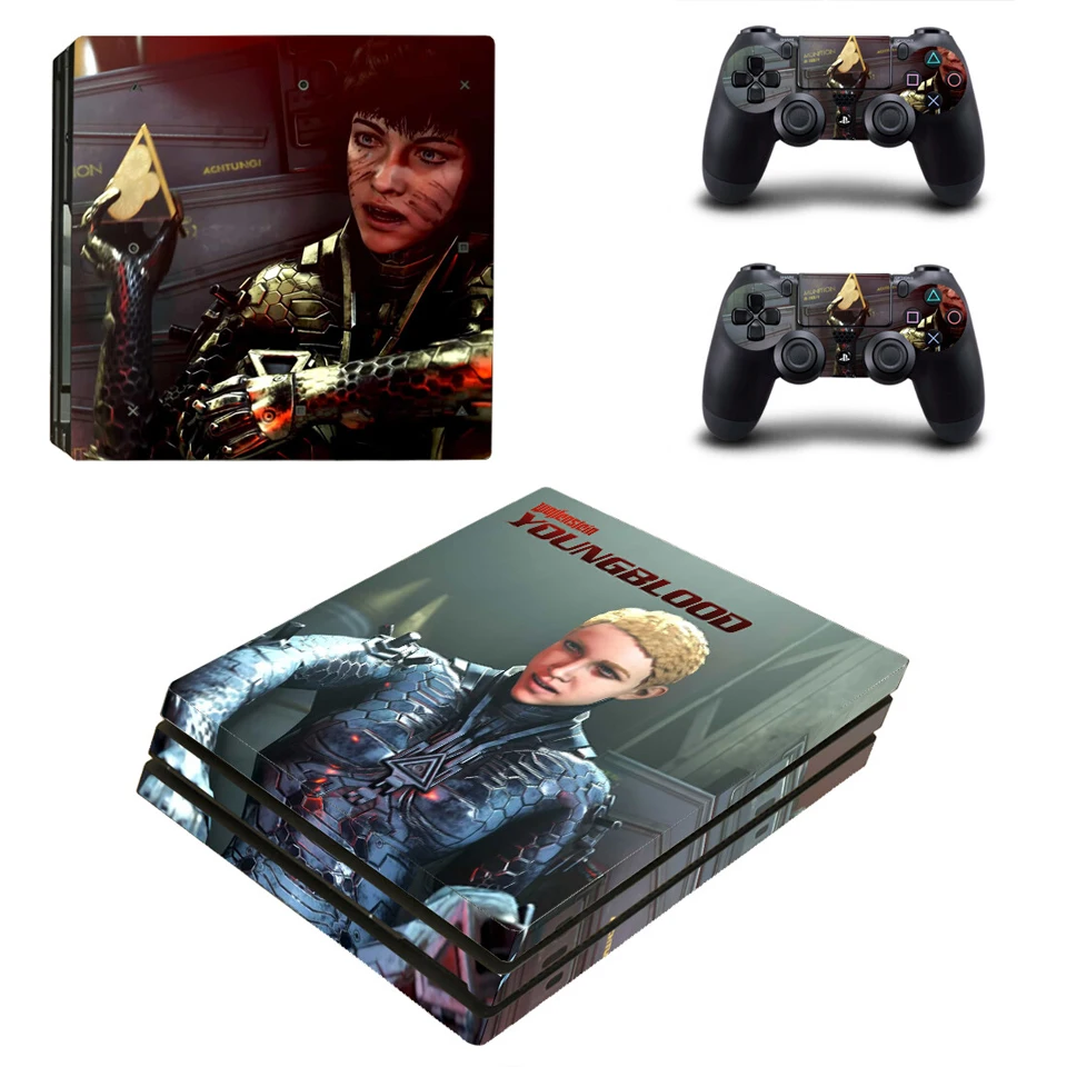 PS4 Pro защитный набор скинов для PS4Pro консоли и два пульта дистанционного управления виниловая наклейка крышка для sony Playstation 4 Pro