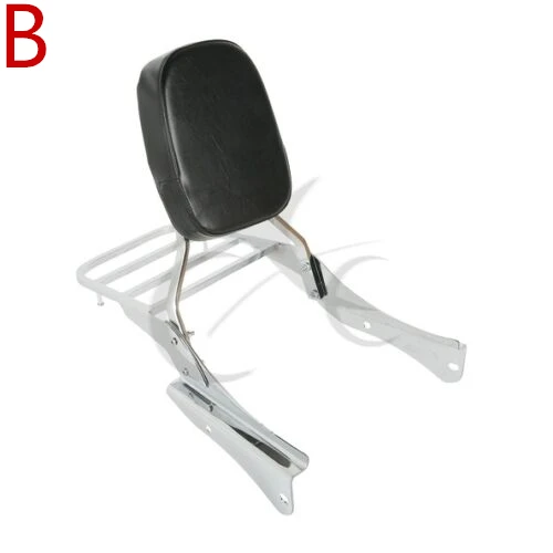 Мотоциклетная съемная спинка Pad Sissy Bar для Honda Suzuki Harley Touring Road Glide FLTRS - Название цвета: B