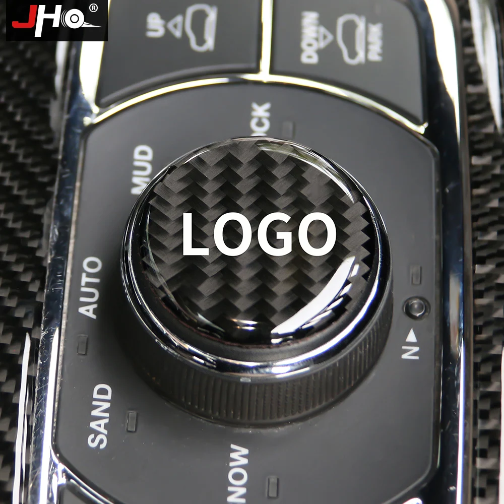 

JHO Carbon Car Cup Holder Panel Drive Mode Switch Overlay Cover Trim For 2014-2019 Jeep Grand Cherokee 2017 2016 2015 WK2 2018