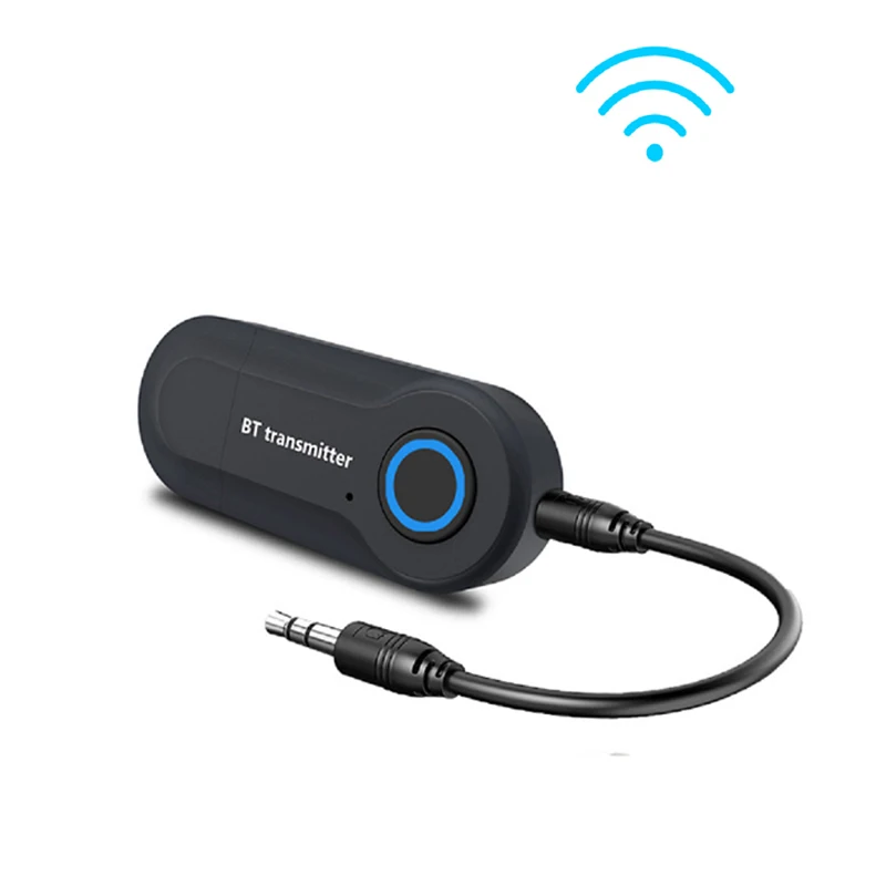 Wireless Bluetooth 4.0 Transmitter Audio RCA to 3.5mm AUX USB Adapter HUB for Mobile Phone PC TV