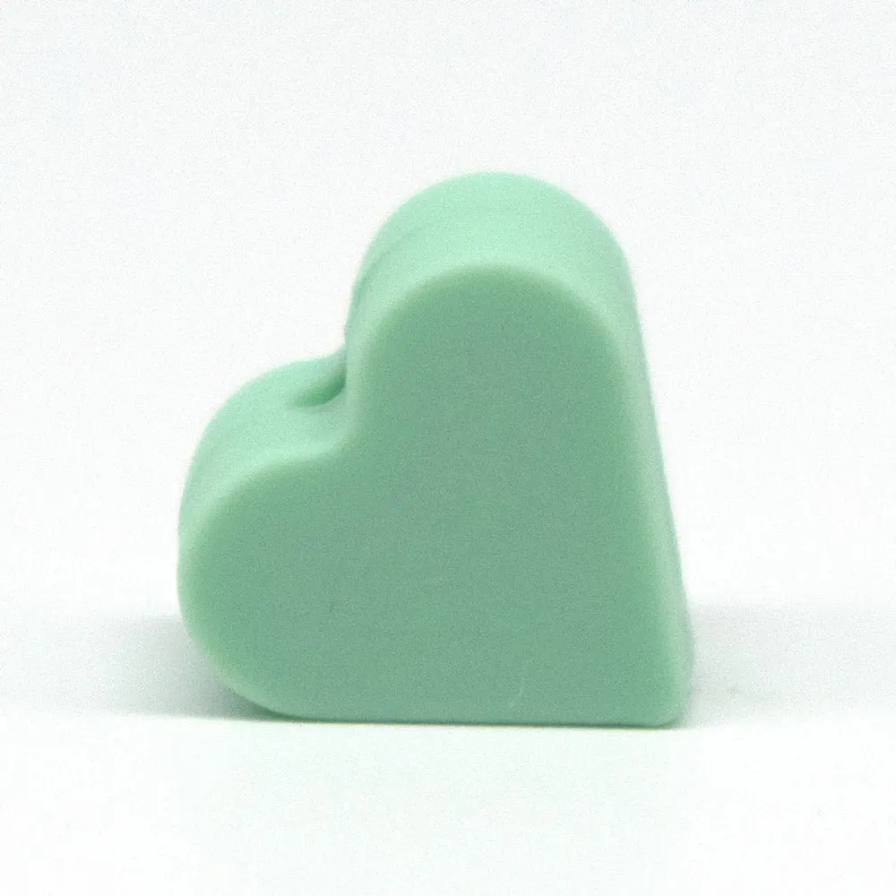 Mint Green Heart GYLAXIDO 50 шт. Мини Сердце Корона Звезда Perle силиконовые бусины сделай своими ругами слингобусы бусины BPA свободные бусины для изготовления ювелирных изделий игрушка - Цвет: Mint Green Heart
