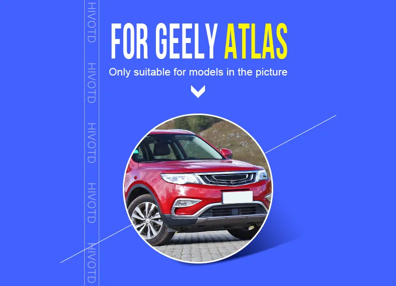 Hivotd для Geely Atlas Emgrand NL-3 Proton X70 задний противотуманный светильник, защита Бампера, отделка противотуманная, автомобильные аксессуары