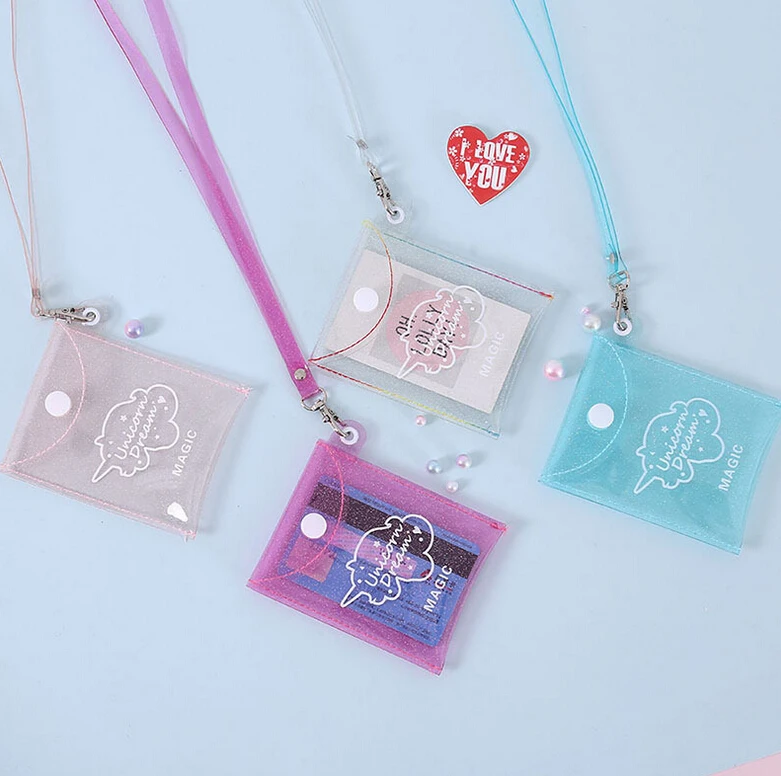 Местный запас кошельки для монет сумка мини кошелек модный прозрачный с защелкой