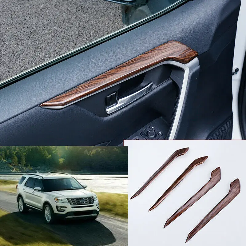 Для Toyota RAV4 2020 ABS древесины автомобилей Межкомнатная дверь верхняя полоска литье