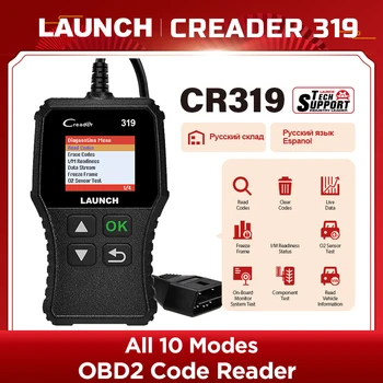 

Launch X431 Creader 319 CR319 OBD OBD2 EOBD Full OBDII Automotive Diagnostic Tool CR3001 AD410 ELM327 NT200C Scanner