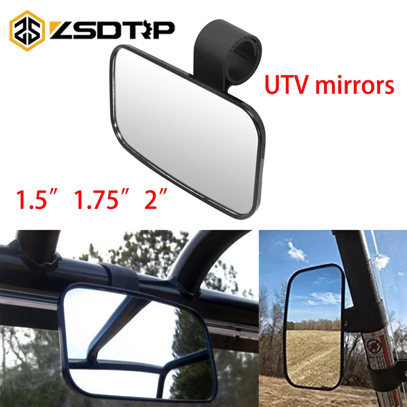 ZSDTRP UTV/ATV зеркало заднего вида с противоударным закаленным стеклом универсальные зеркала заднего вида для 1," /1,75"/" рулонной клетки