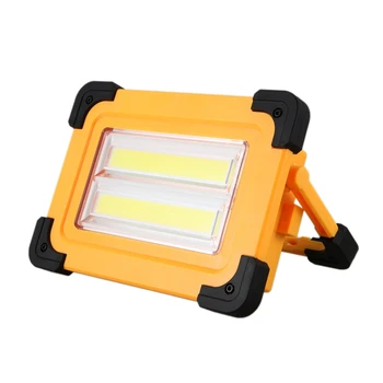 

HOT Double Row COB 50W Portable Spotlight Led Work Light USB Rechargeable Flashlight Solar Light for Outdoor Camping Lampe