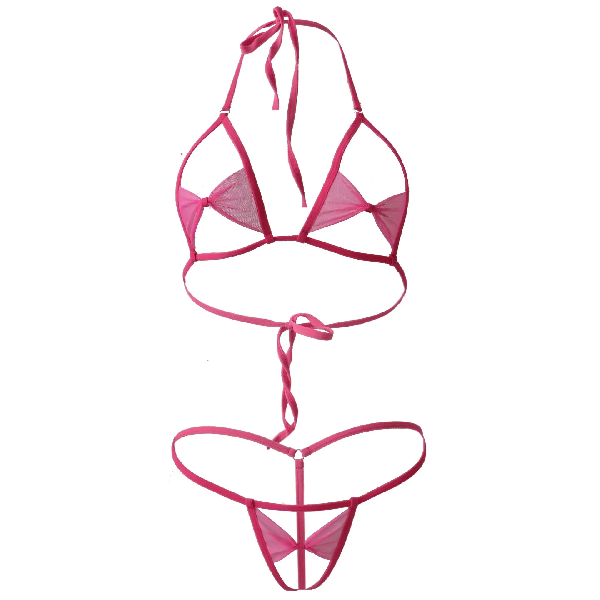Exotic Crotchless Bowknot Micro Bikini Women S Sunbath G