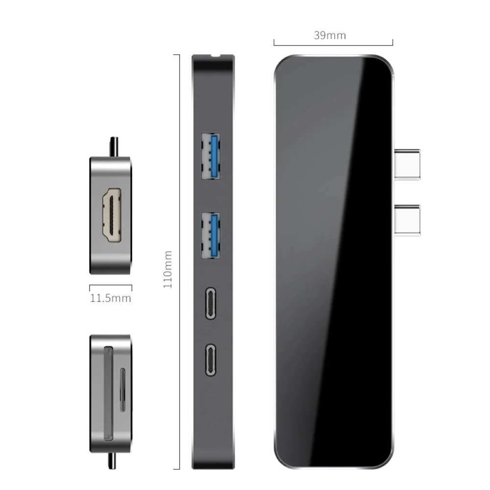Usb c usb-хаб разветвитель USB 3,0 HDMI Micro-SD TF кард-ридер адаптер док-концентратор для ноутбука ПК адаптер кабель usb type c