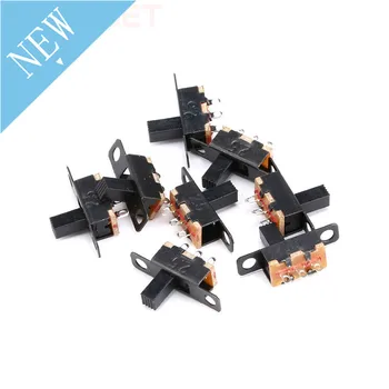 

20pcs 50V 0.5 A Mini Size Black SPDT Slide Switch for DIY Power Electronic Projects SS12F15 G6 1P2T Toggle Switch Handle 6mm