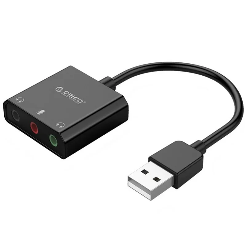 Orico USB внешняя звуковая карта настольный компьютер ноутбук внешние наушники Бесплатный привод независимая звуковая карта - Цвет: USB Sound Card