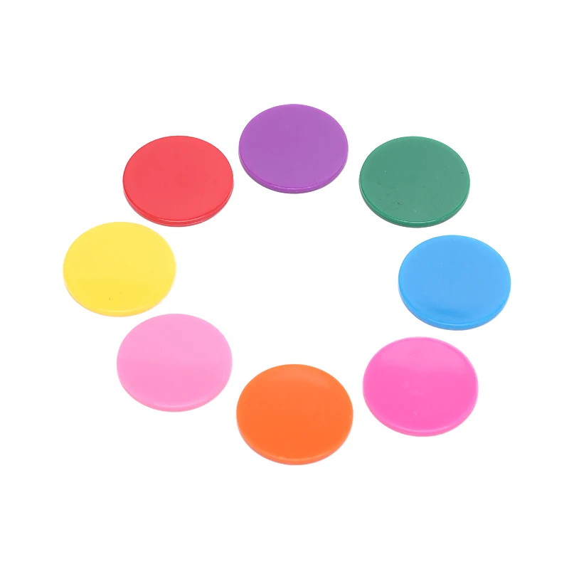 100 шт/партия 25 мм пластиковые казино фишки для покера маркеры бинго маркер