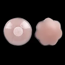 LONKKO 2Pcs 1Pair Silicone Nipple Cover Bra Pad Skin Adhesive Reusable Invisible Breast Petals Round Heart Shape For Party Dress