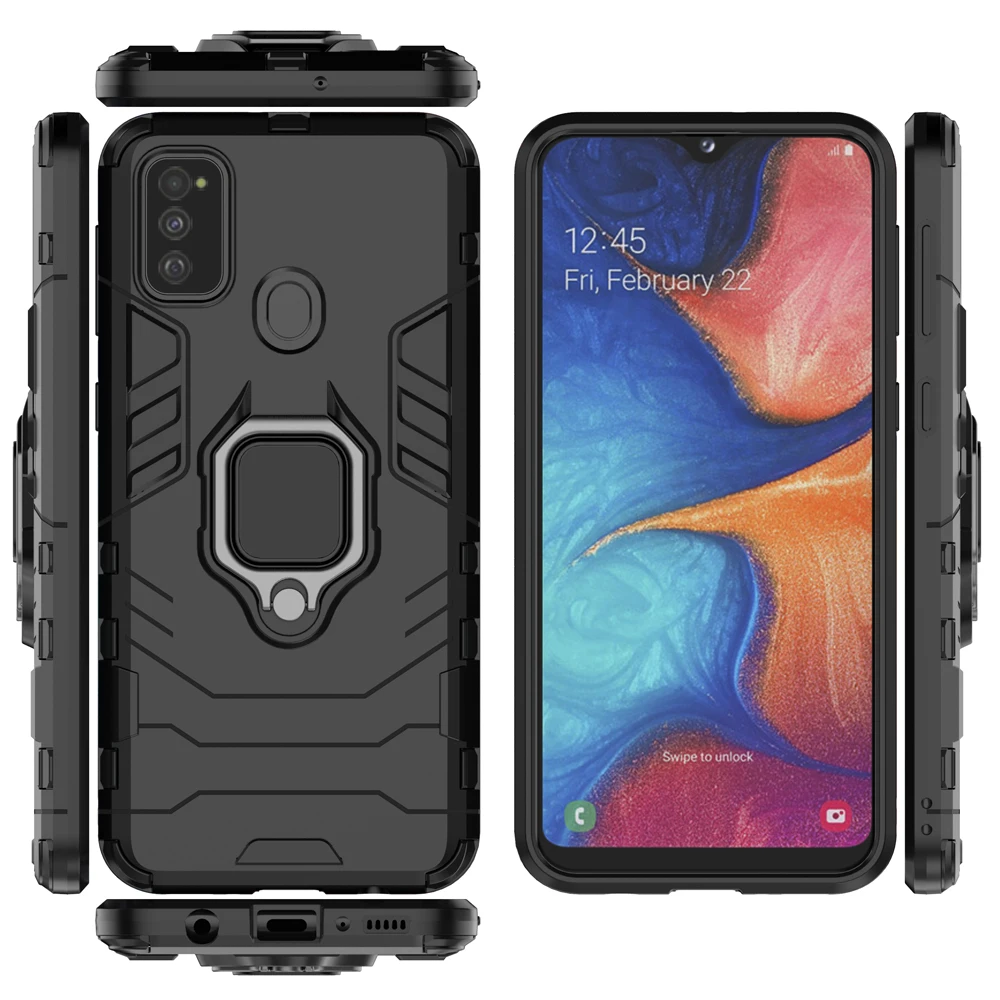 Чехол для samsung Galaxy M30s M 30 s, защитный чехол из поликарбоната, металлический держатель с кольцом на палец, чехол для телефона samsung M30s, противоударный бампер
