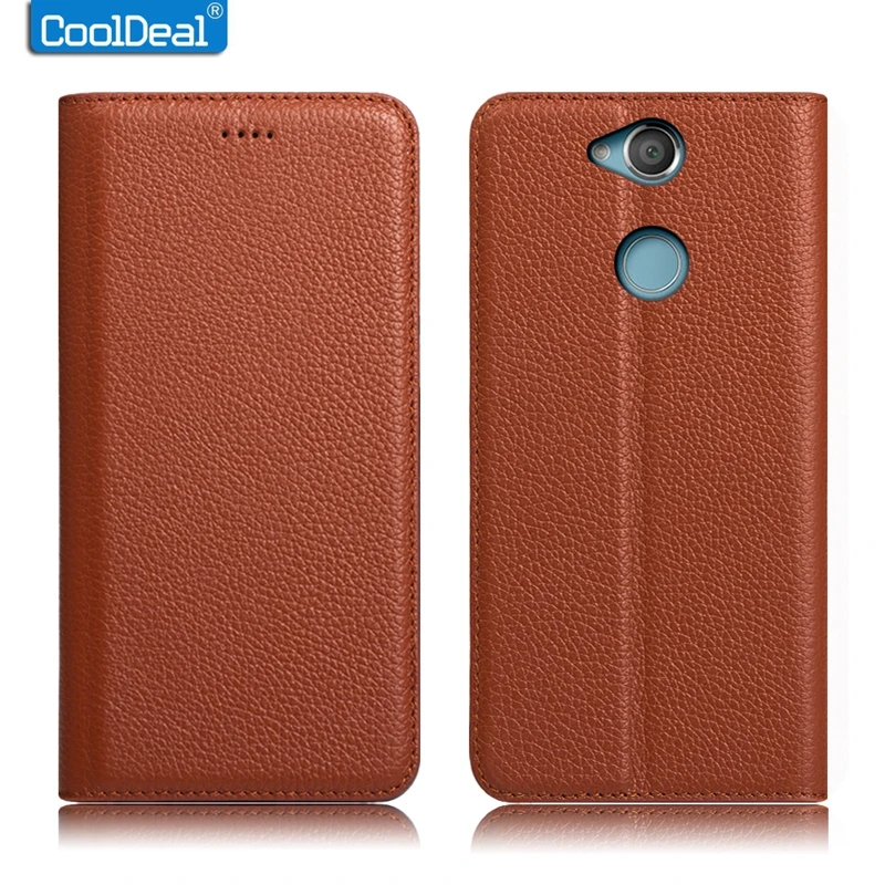 Genuine Leather Case For Sony Xperia X XZ XR XA XA1 Plus XA2 Mobile Phone Retro Flip Cover Leather Cases capa shells bags