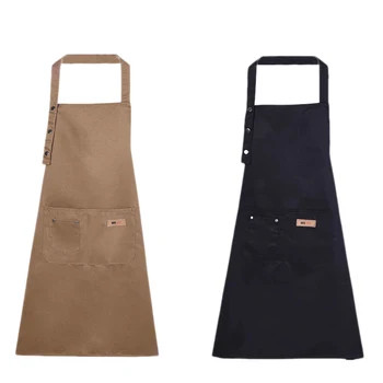 

Adjustable Apron with Pockets for Men and Women's Kitchen Restaurant Barbecue Apron,68X75cm